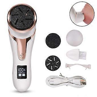 Electric Foot Callus Remover Kit  Rechargeable Pedicure Tools Foot Care Feet File With 3 Heads 2 Spe