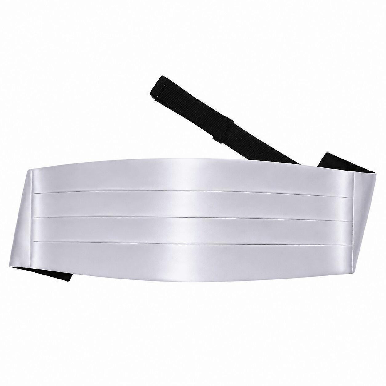 Silber Plain Satin Kummerbund