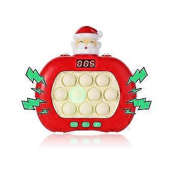 Quick Push Pop Fidget Toy for Christmas Santa Claus Pop Bubble Game Controller Handheld Puzzle Sensory Toy for Kids Boys Girls