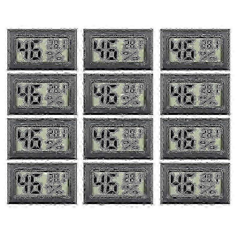 Digital Hygrometer Thermometer 12-Pack Mini Indoor Humidity Temperature Meter