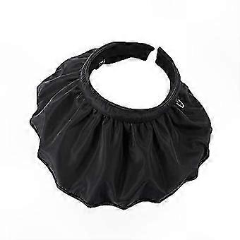 Sombrero de sol de ala ancha para mujer con estilo de banda para el cabello para uso en la playa y al aire libre (Negro)