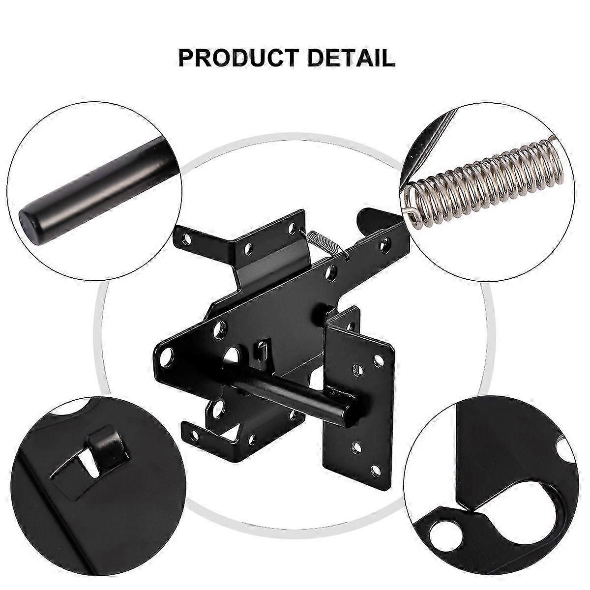 Latch Self-Locking Automatic Gate Latch with Fasteners compatible with Door