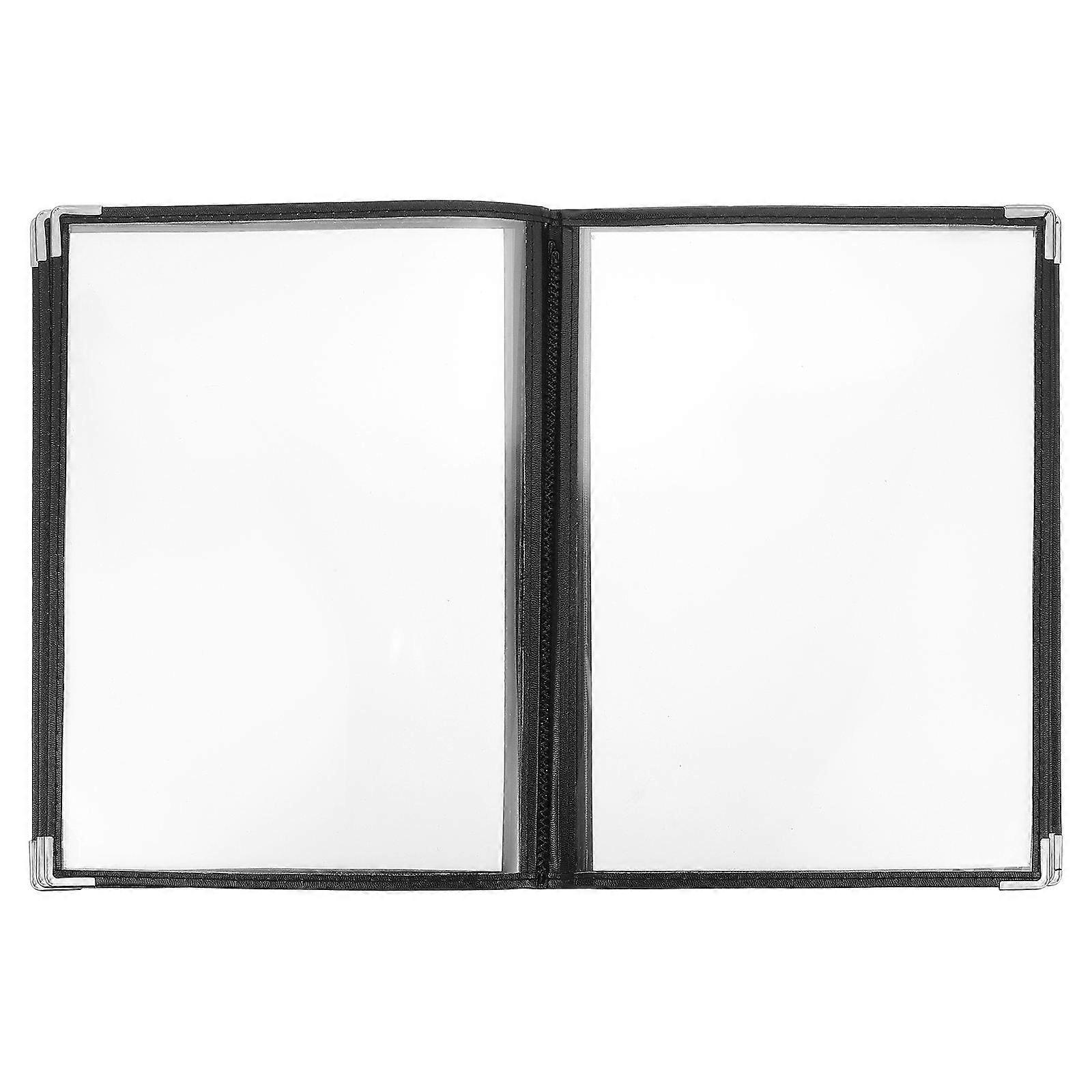 Transparent PVC Menu Binder for Menu Storage 1Pcs Durable Looseleaf Folder