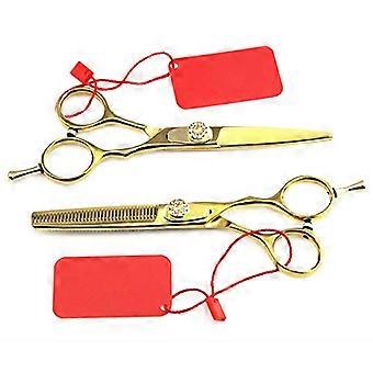 Professional Hair Cutting Scissors Set 6 and 5.5 Inch Germany 440C Barber Scissors Sharp Grip