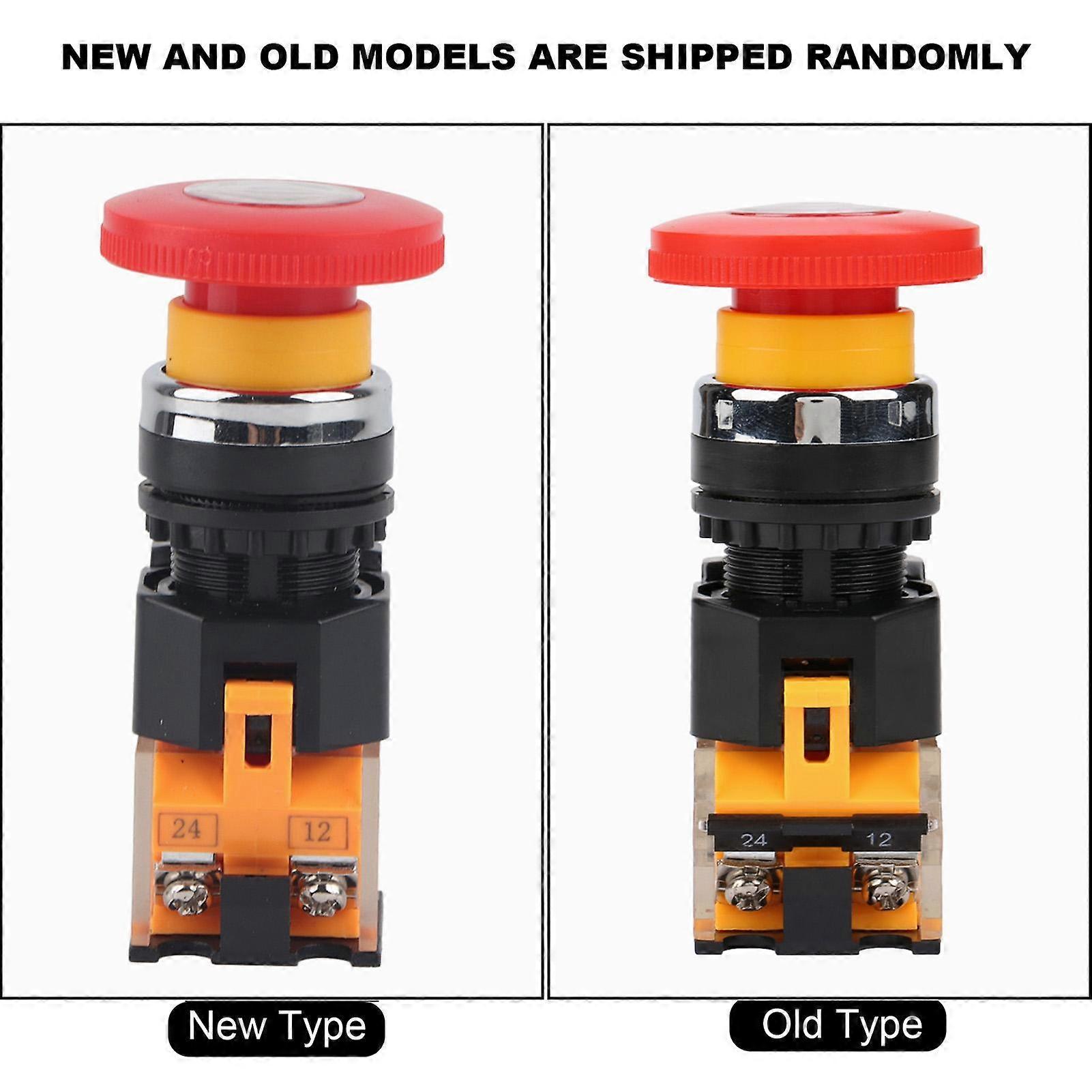 22MM Red Self Locking Emergency Stop Switch Button with Big Mushroom Head