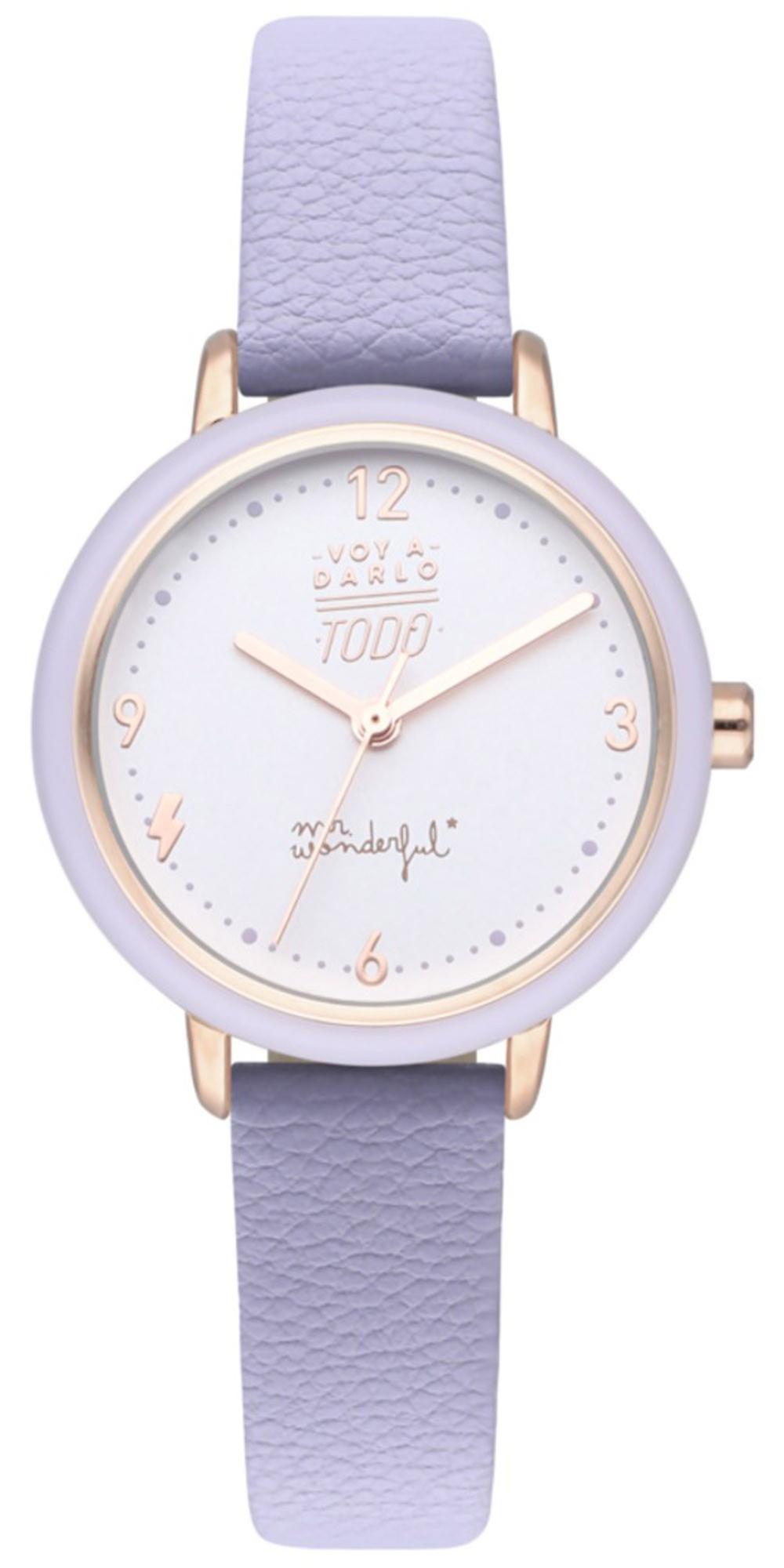 Mr wonderful wonderful time watch for Women Analog Quartz with Cowhide Bracelet WR25300