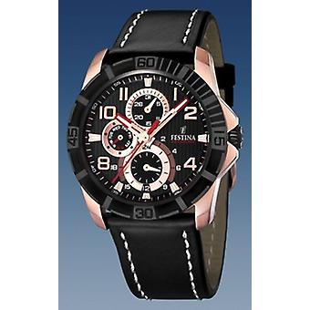 Festina f16454-3 Quartz Analog Man Watch avec Cowskin Bracelet F16454-3