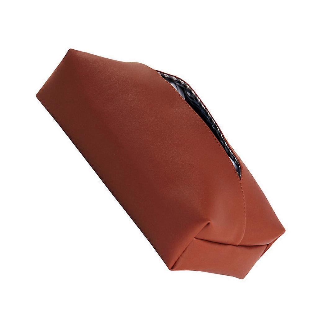 Dark Red Napkin Case for Home Use Made from PU with Rectangular Shape
