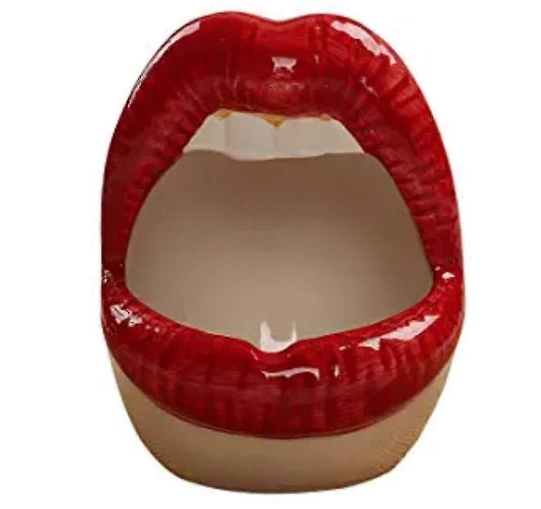 Ceramic Lips Ash Tray Pair