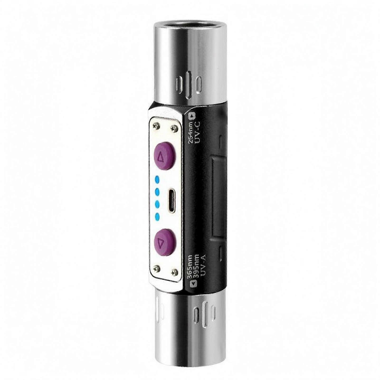 Two Wavelength Flashlight USB C Charging Energizable Flashlight Indicator Lights