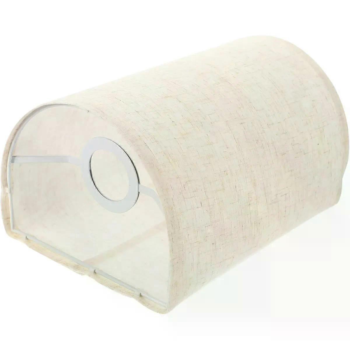 Linen Lamp Shade Replacement Half Circle Beige Modern Style