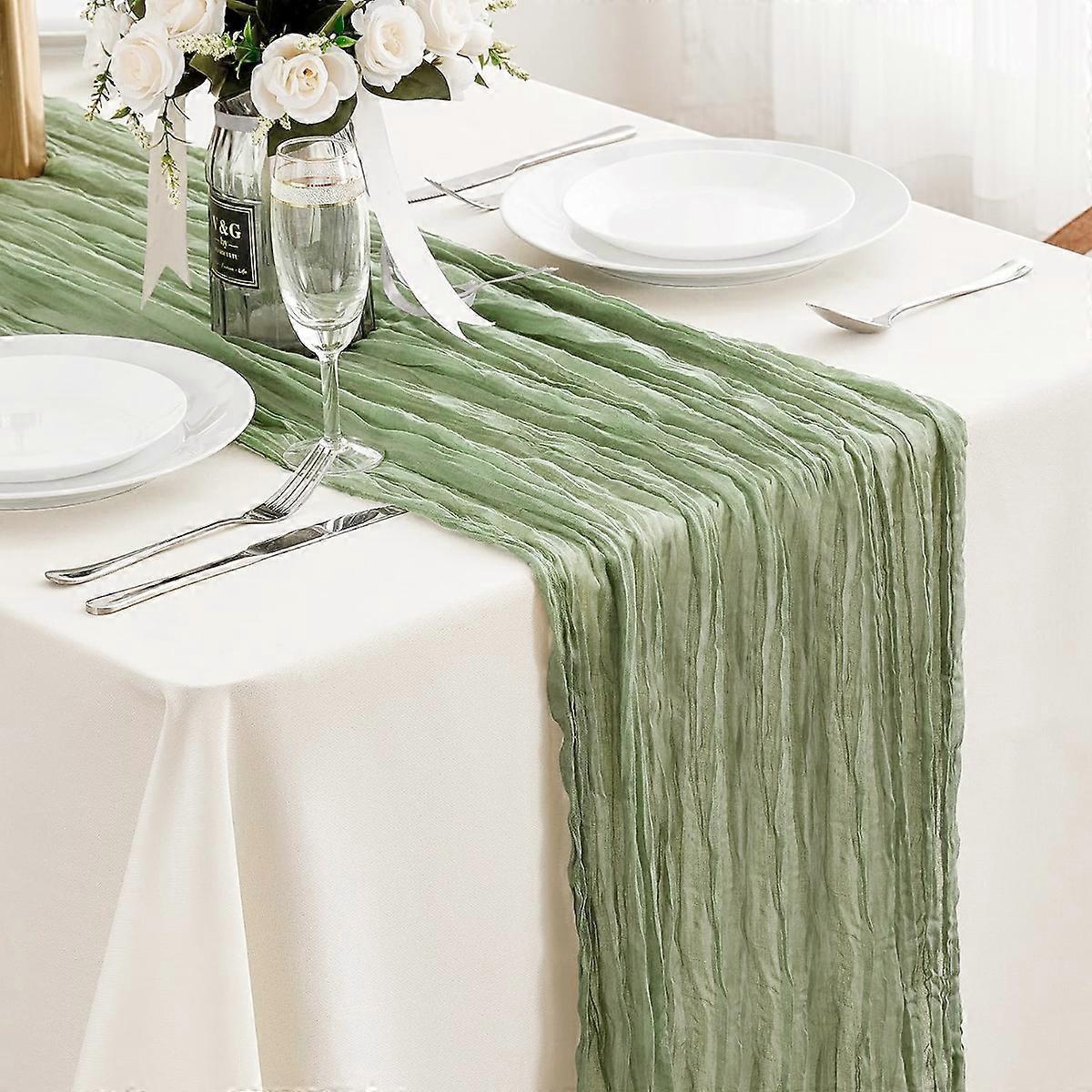 90x300cm Sheer Cheesecloth Table Runner