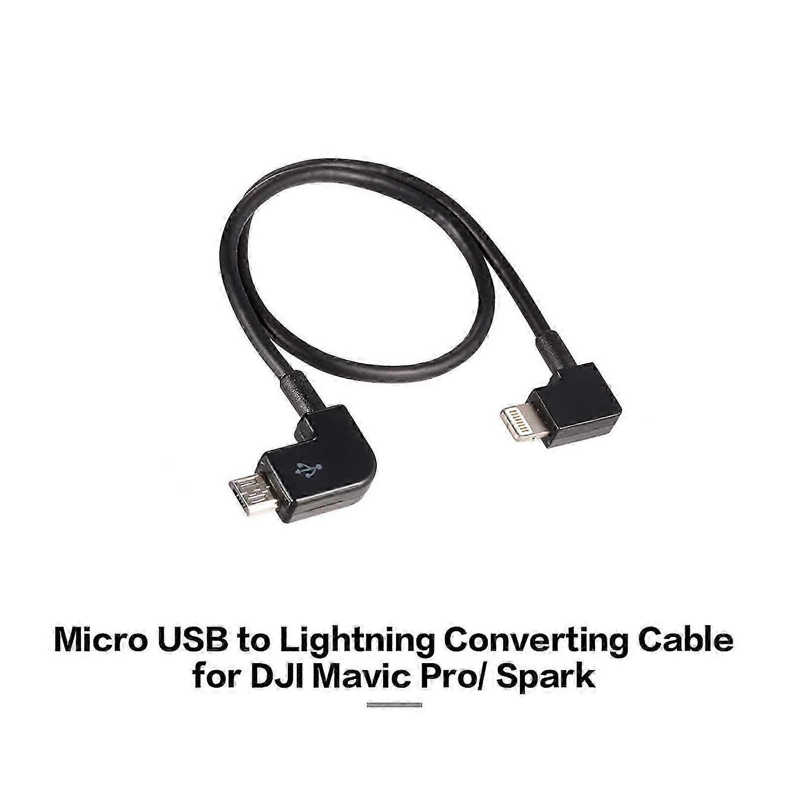 Micro USB to Lightning Cable Adapter Compatible with DJI Spark Mavic Pro compatible with Android iOS Data Transfer