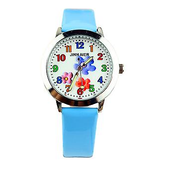 Veeki Kids Cartoon luminous word quartz watch Watch for Girls Boys 3-12 Years Old Waterproof Outdoor Analog Watch for Children blue belt watch