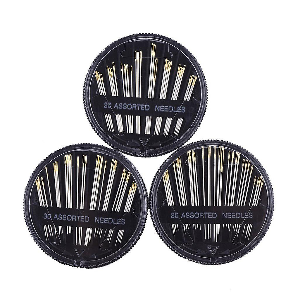 3 pack 30-Count Assorted Hand Sewing Needles Set