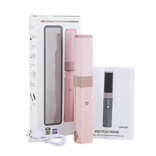 Arricciacapelli wireless 2 in 1 e Raddrizzatore 30s Fast Heat Hair Curling Irons Straightener Pettine per il parrucchiere domestico Strumenti per lo styling dei capelli