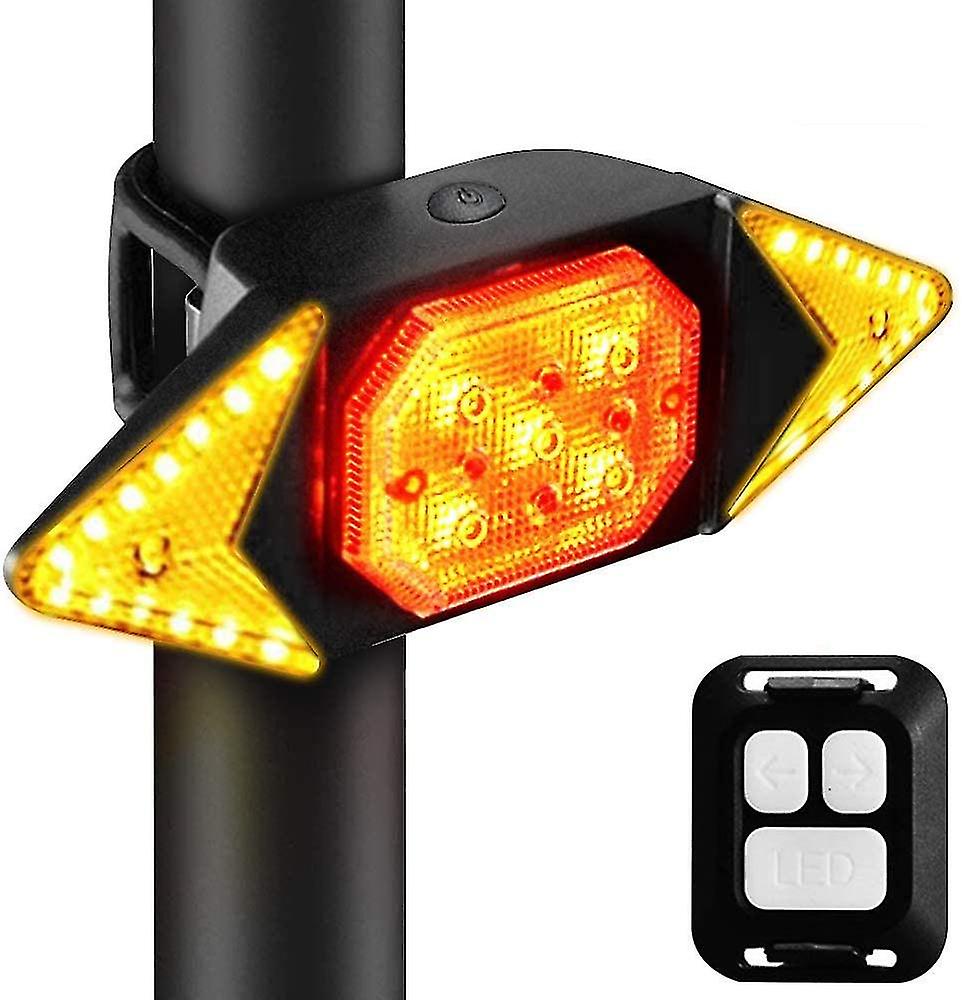 Bike Tail Light Turn Signal Lights, Usb Rechargeable Waterproof Led Rear Light Warning Light