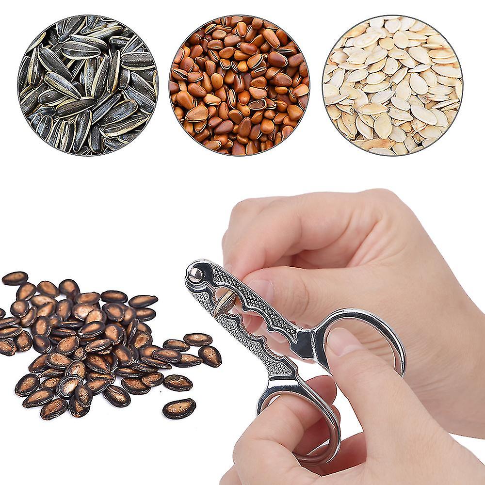 Melon Seed Plier Scissor Nut Cracker Kitchen Tools Stainless Steel Nutcracker Multi-function Walnut Pine Sheller Opener