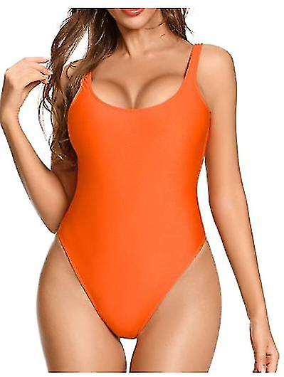 Maillot de bain pour femme Retro Inspired High Cut Low Back Maillots de bain une pièce