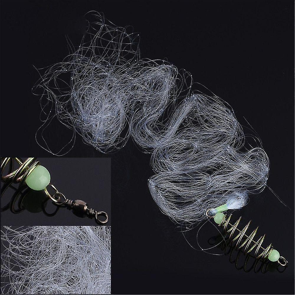 5.5Cm*5.5Cm Fishing Net Trap Mesh Luminous Tackle Design Copper Spring Shoal Cast