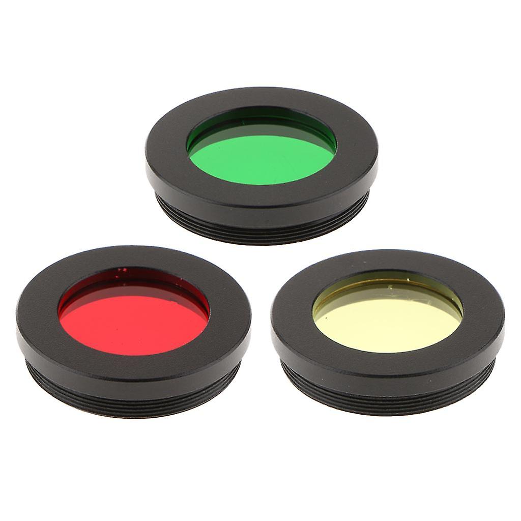 3Packs 1.25" Moon Filters Color Filter Kit For Telescope Eyepieces Lens