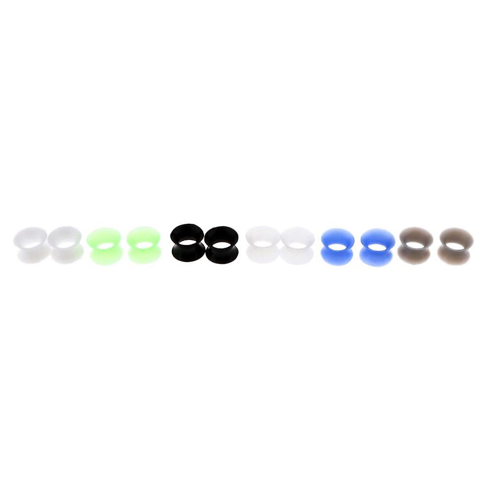 12pcs Solid Silicone Flare Plug Ear Gauge Expanding Expander 14mm