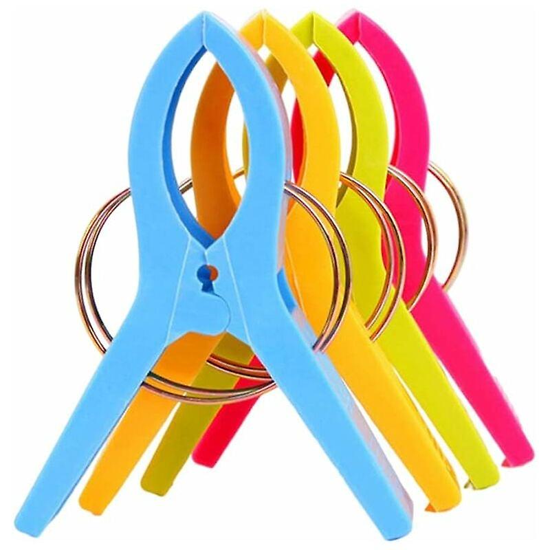 Pack of 8 Plastic Clips Quilt Clothes Clips Sock Hopper Windproof Swimming Pool Holder Colorful Laundry Rack,