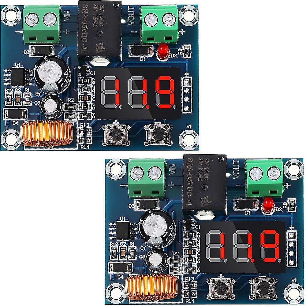 2 Pieces Dc 12v-36v Voltage Protection Module Digital Low Voltage Protector Disconnect Over Dischar
