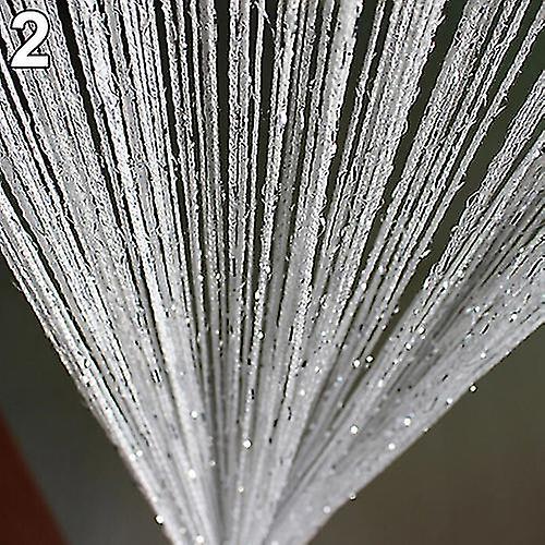 Hjem Stue Vindu Dørdeler Ren dusk String Fringe Gardin Valance