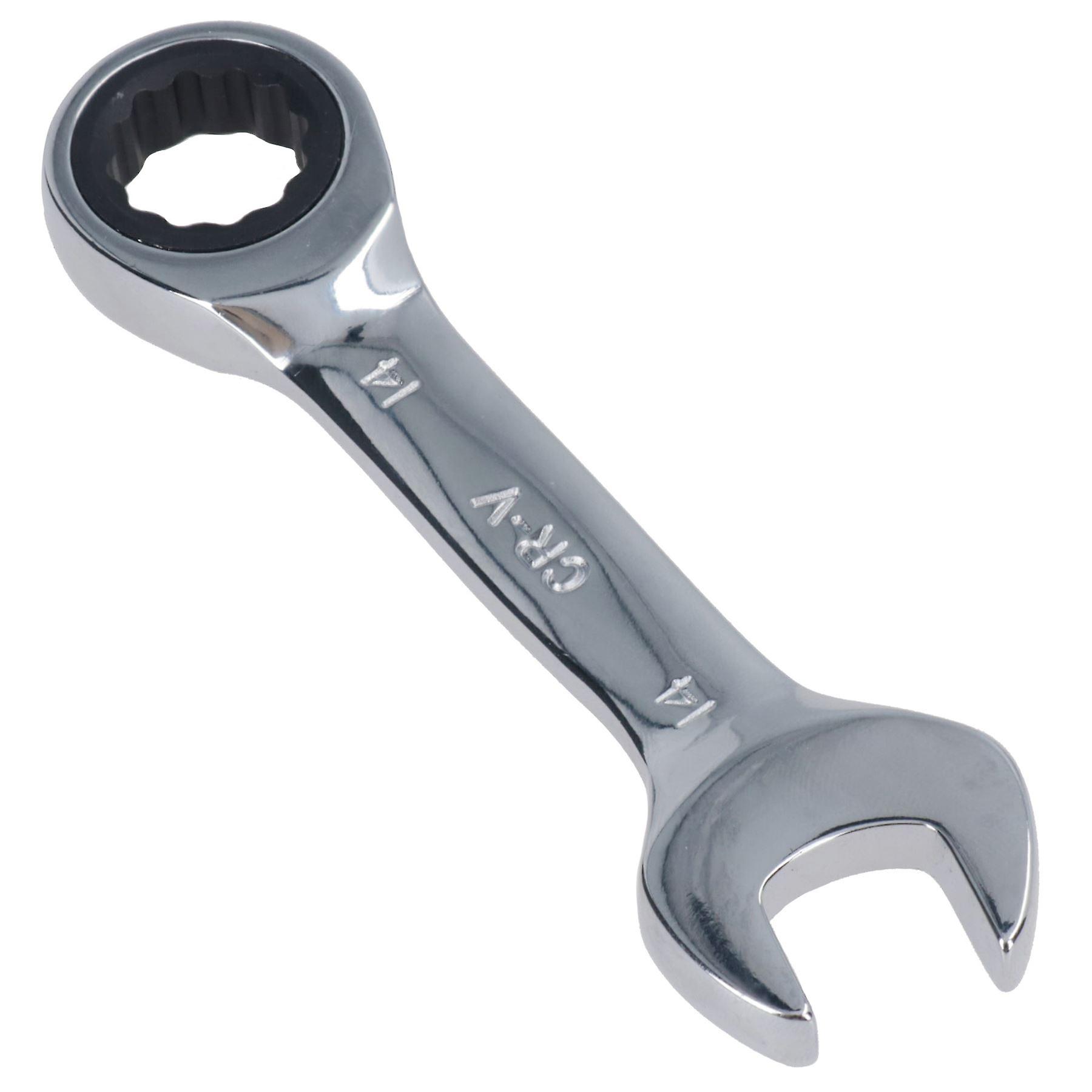 14mm Stubby Ratchet Combination Spanner Metric Wrench 72 Teeth SPN07