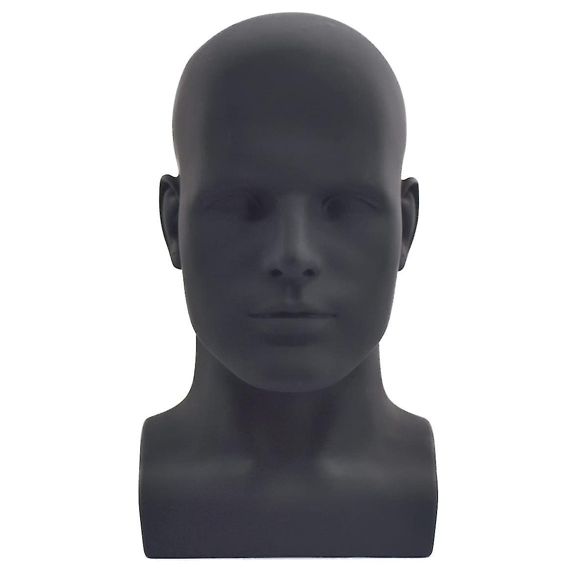 Testa manichino maschile Manikin professionale testa per display parrucche cappelli espositore per cuffie (nero)