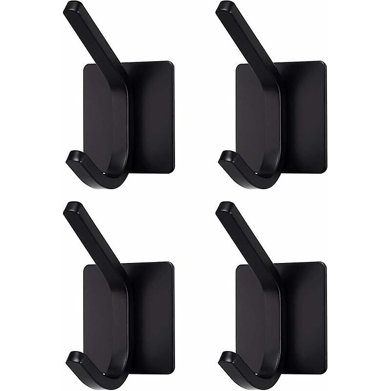 Black Strong Adhesive Hook (1-Hook X 4 Pieces)