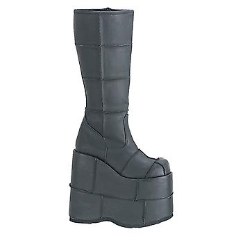 Demoniacult herrestøvler stack-301 blk vegansk skinn