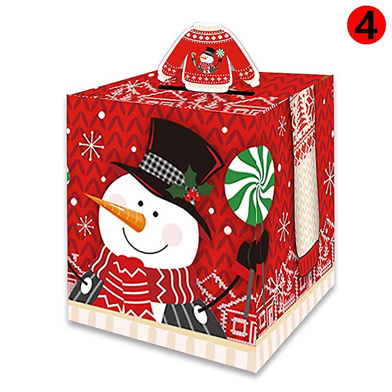 6Pcs Christmas Apple Boxes Bags Present Wrapping Candy Cookie Xmas Box Party