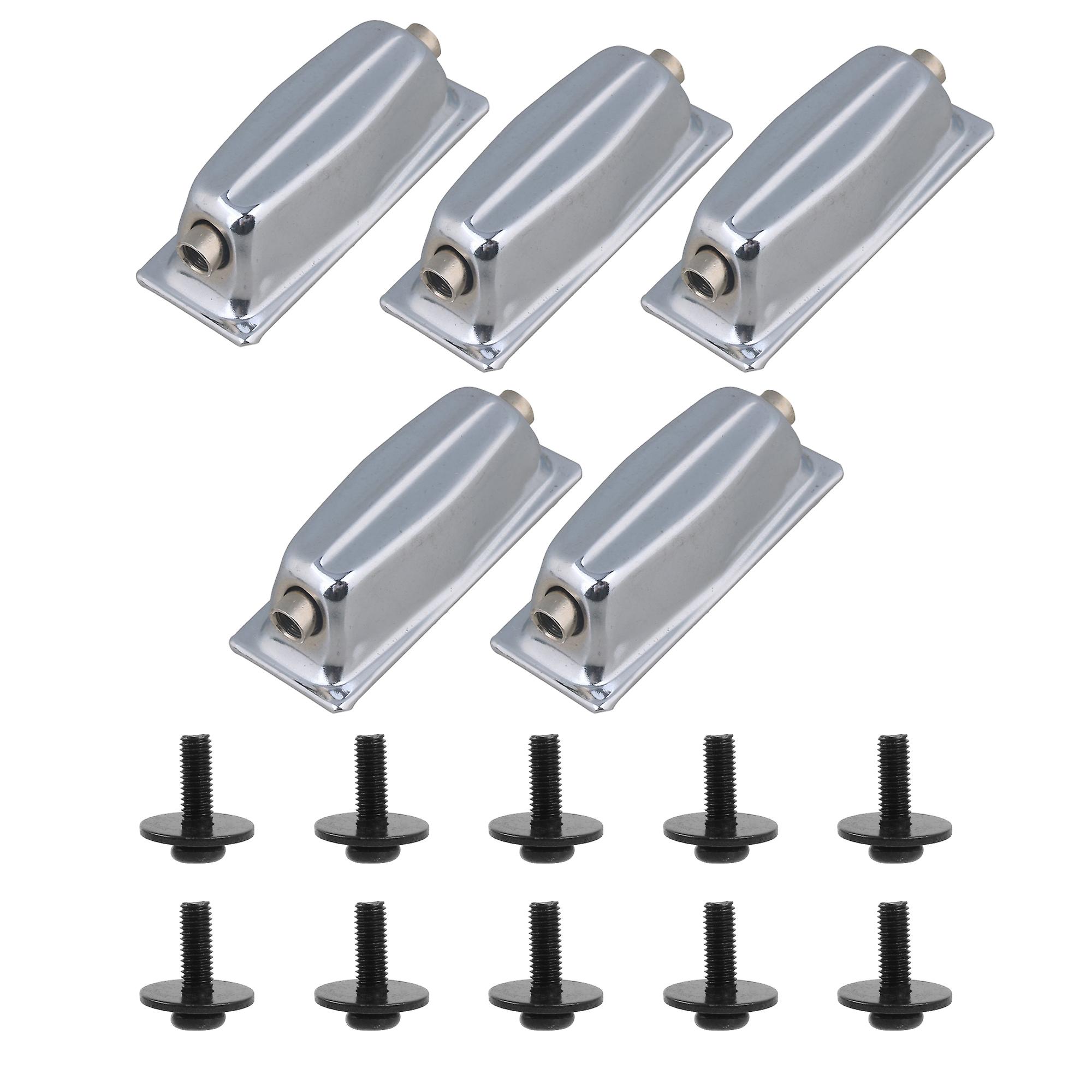 5 Pcs Single End Drum Lugs 1.89Inch Percussion Part w/ M5 x 16mm Screws