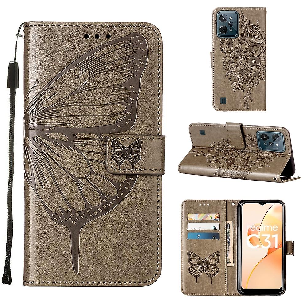 Embossed Butterfly Case For OPPO Realme C31 4G
