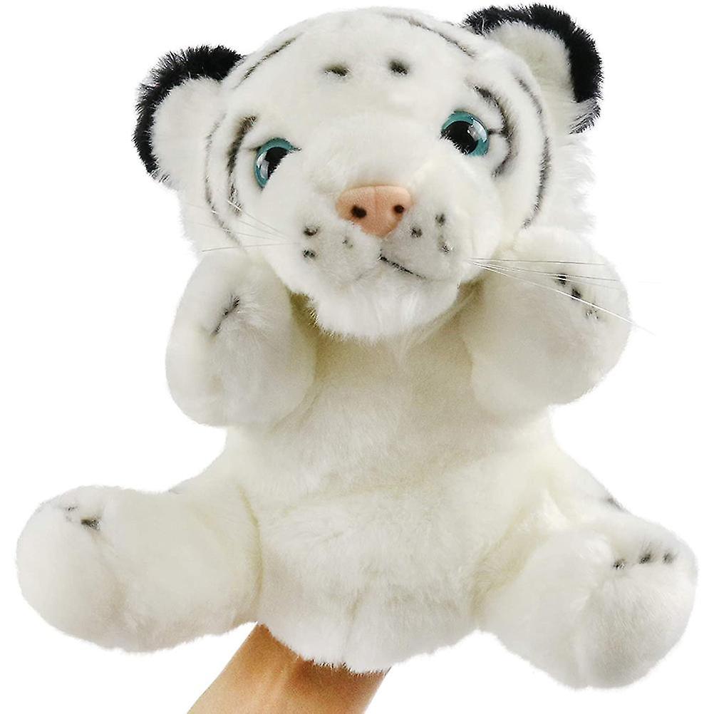 Realistic Tiger Hand Puppet Plush for Storytelling and Creative Play