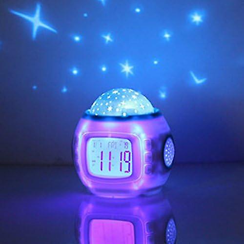Multicolor Star Projection Digital Clock For Kids