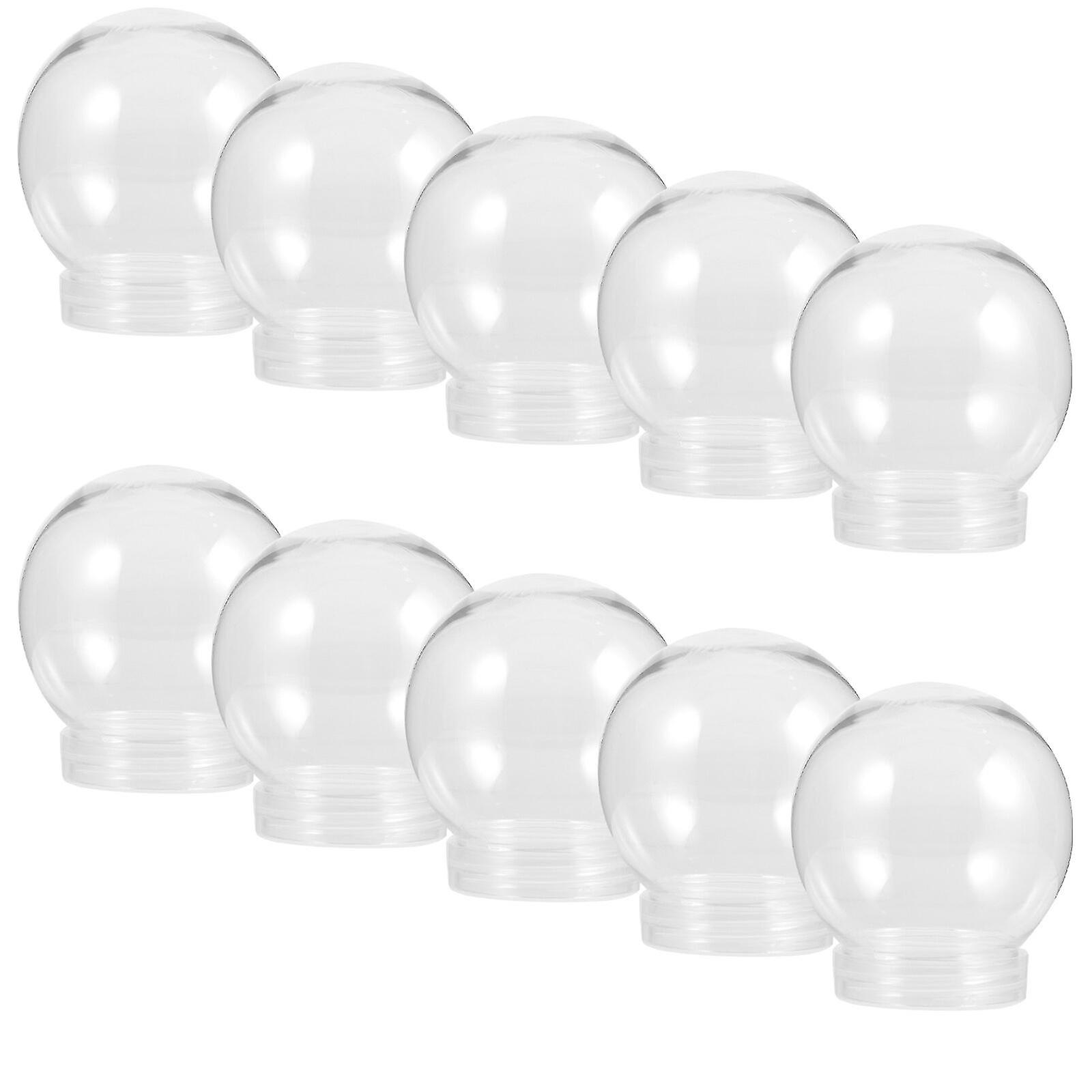 10pcs Clear Plastic Ball Bottle Multi-functional Diy Ball Decoration Small Empty Snow Globe Making Prop