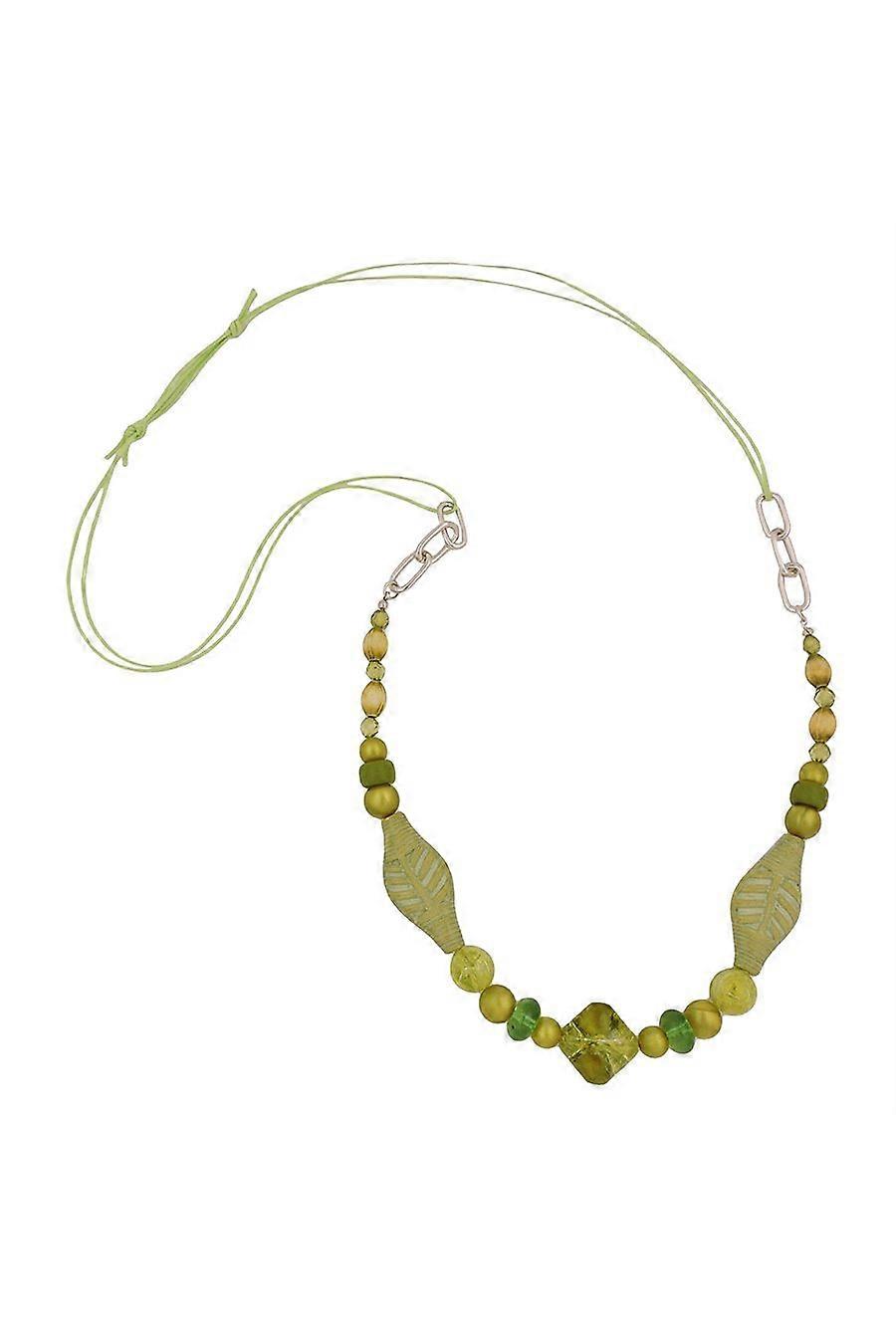 Necklace Beads Green-olive - Gl01108