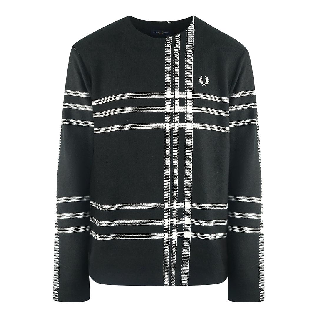 Fred Perry White Tartan Black Jumper