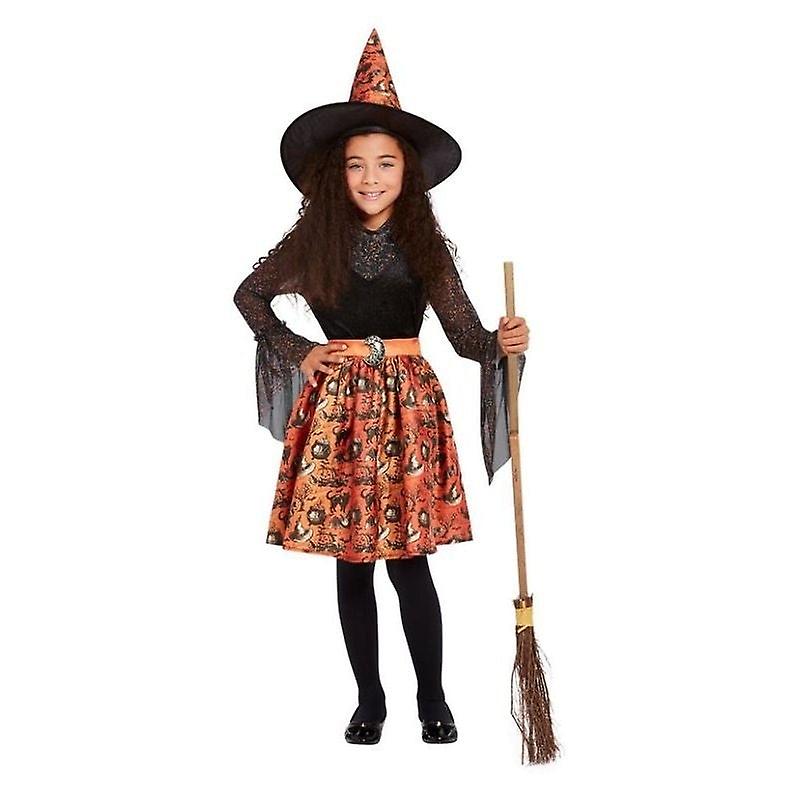 Vintage Witch Costume Orange 63093m