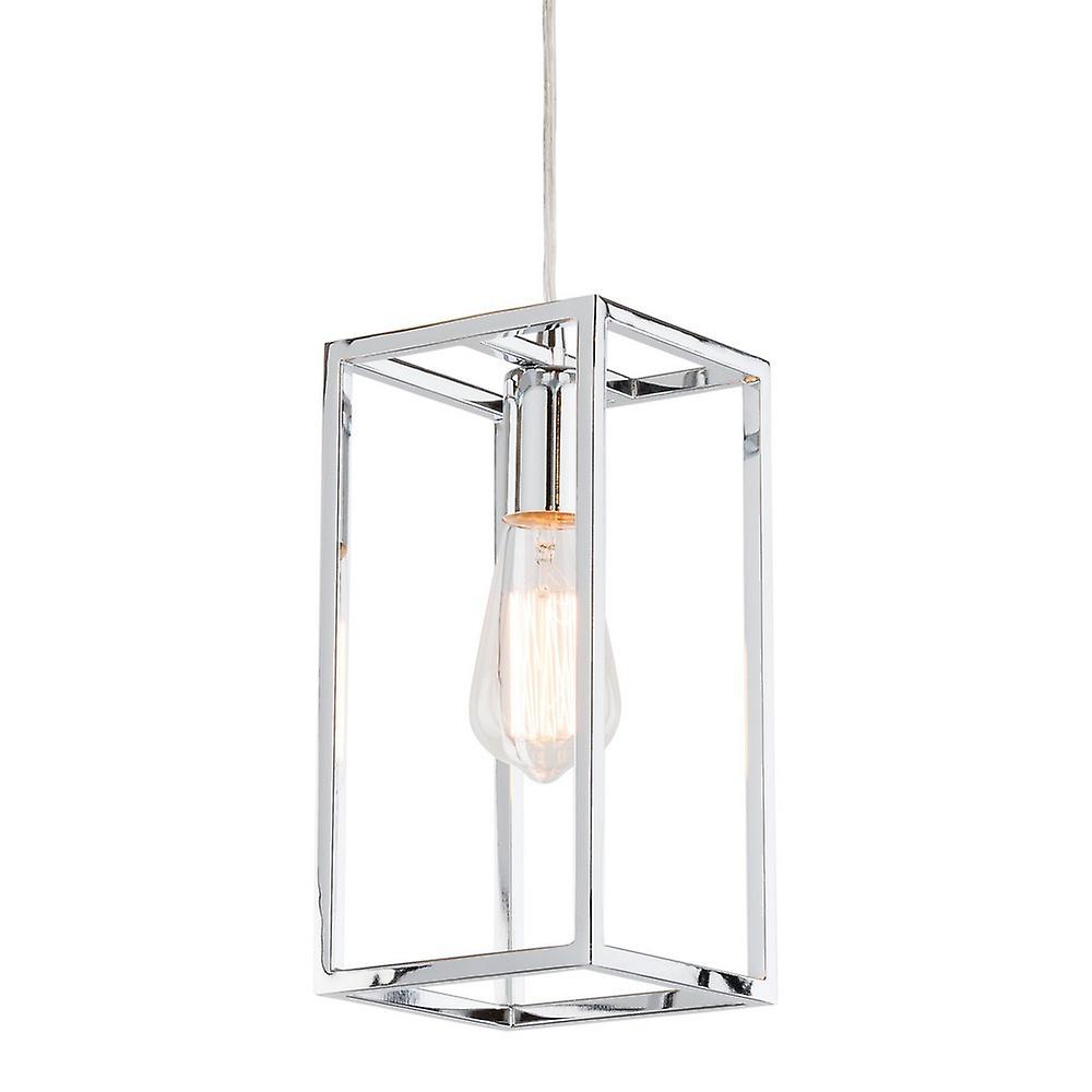 Industrial And Retro Hanging Pendant Chrome 1 Light , E27
