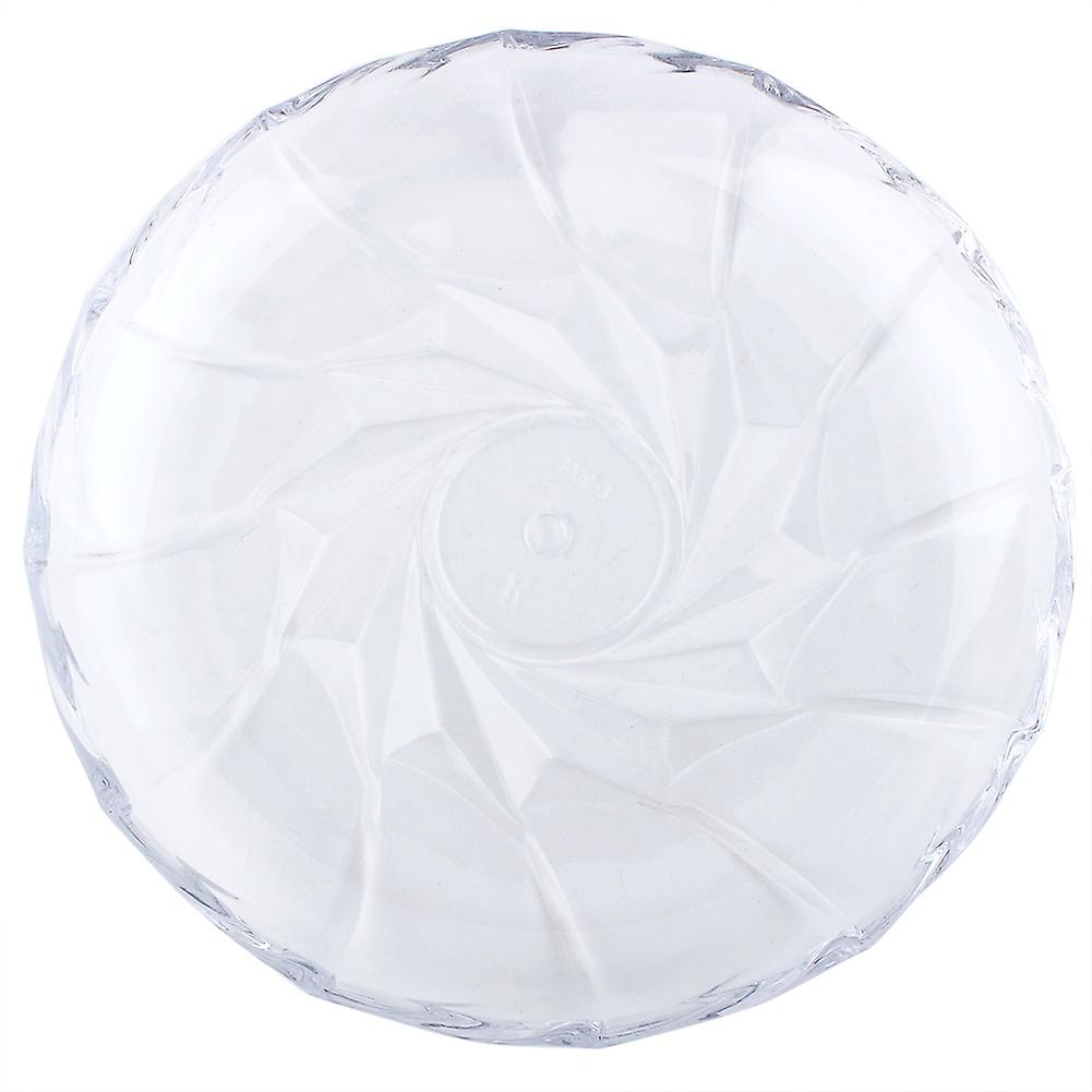 Round Transparent Multi-function Fruit Plate PC Cake Candies Snacks Dish Tableware Tray (#1)