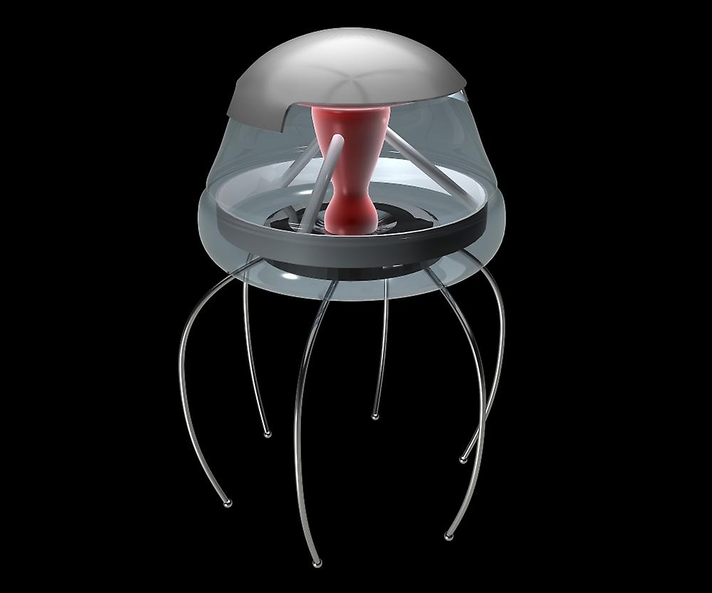 Nanobot illustration on black background. Poster