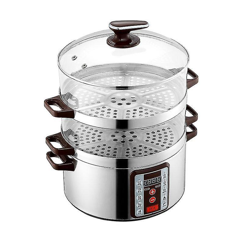 Diameter Smart Electric Steamer 6 Gear Adjustable 3 Layer Multi Cooker Transparent Type