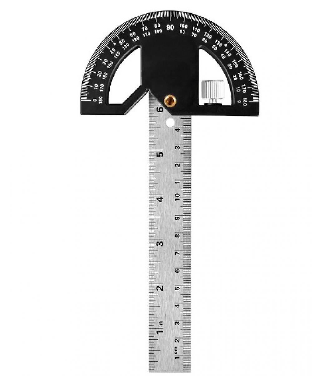 Angle Protractor, Carpentry Marking and Measuring Ruler, Carpentry Ruler Tool 304mm Stainless Steel