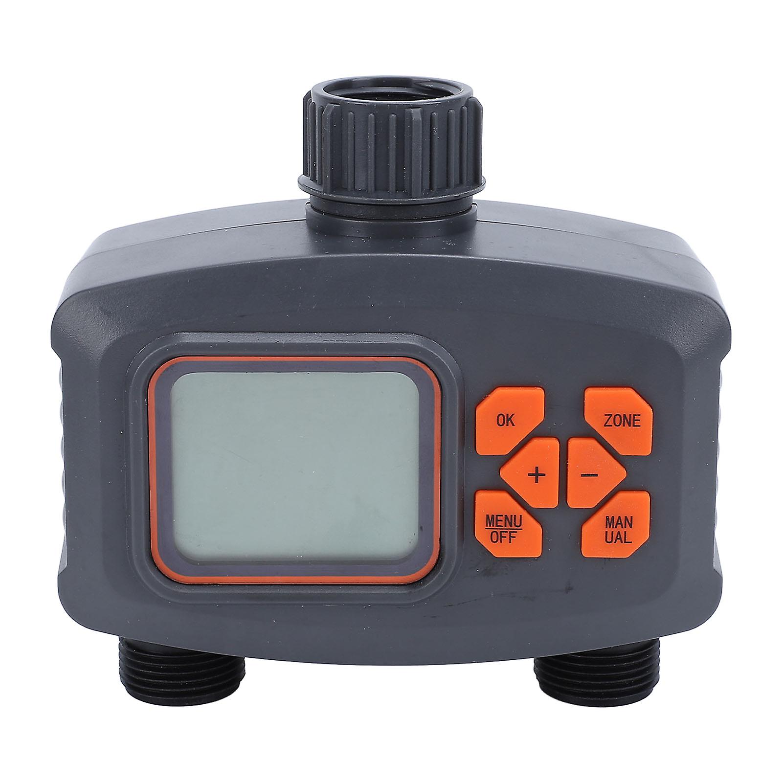 Digital 2 Outlet Hose Faucet Timer Programmable Sprinkler Timer for Yard Outdoor Watering Water Timer for Garden Hose