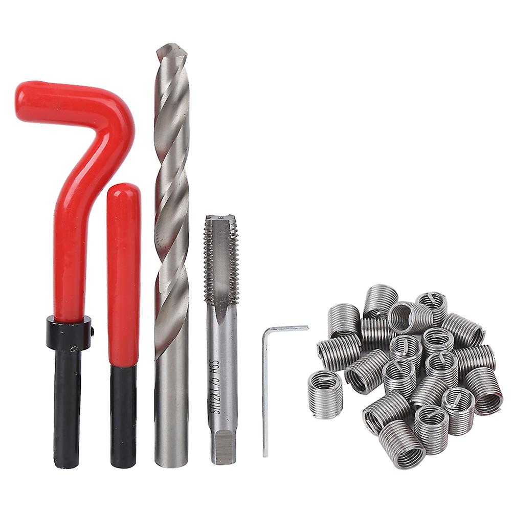 25pcs M12 Thread Repair Kit Thread Tap Drill Bit Damaged Threads Repair Tools