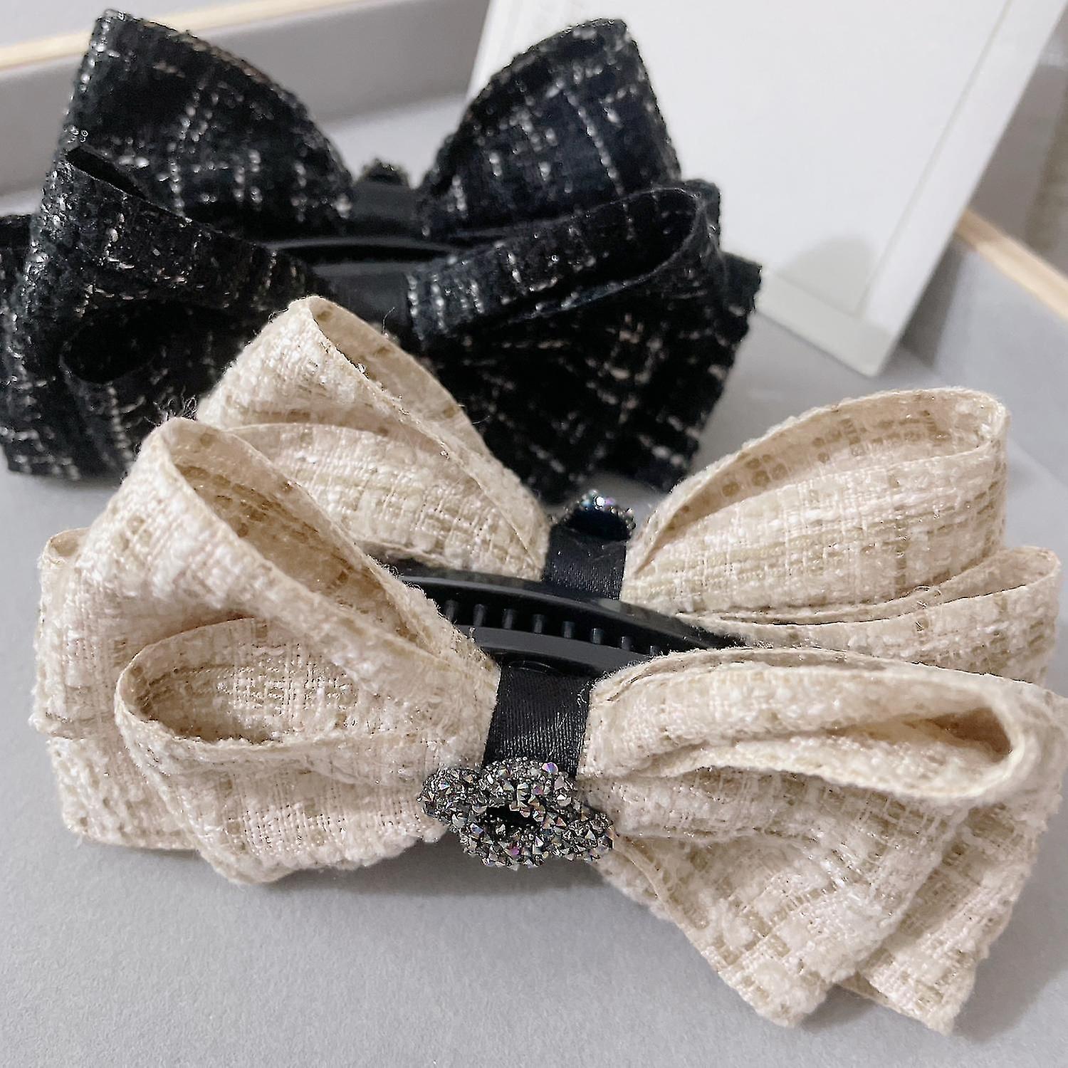 Fashionable autumn and winter new style Xiaoxiangfeng series temperament bow banana clip ponytail cl